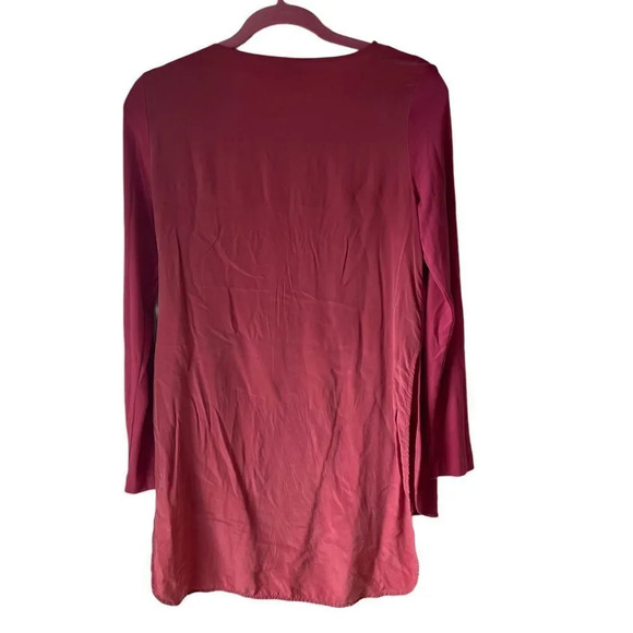 COS raspberry pink silk back long sleeve top S - Picture 2 of 12